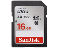 SANDISK Karta SD 16 GB ULTRA Class10 40Mb/s SDSDUN-016G-G46 - 208118 - zdjęcie 1